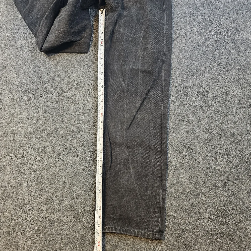 Levis 505 Jeans Mens 36x32 Black Gray Wash Straight‎ Leg Denim Faded